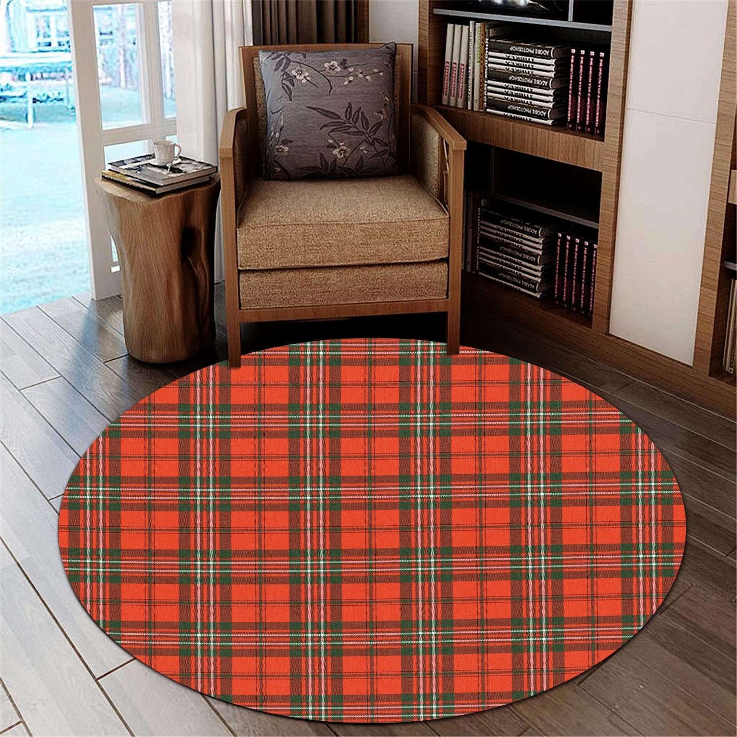langlands-tartan-round-rug