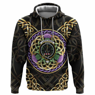 Langlands Clan Crest Hoodie Celtic Scottish Thistle