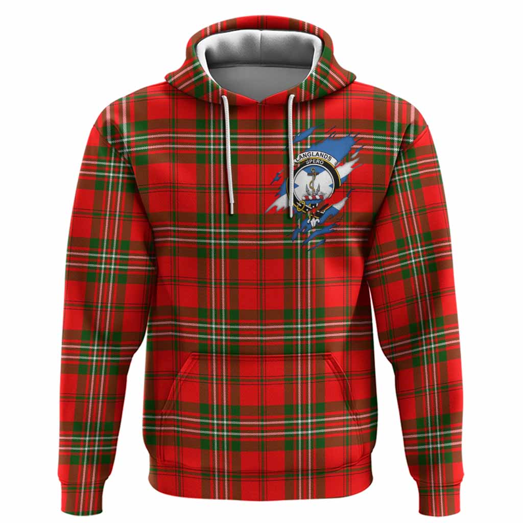 Langlands Clan Crest In Me Tartan Hoodie Scotland Flag Style