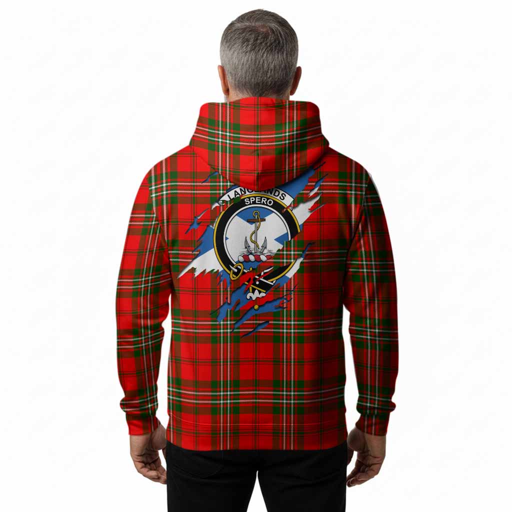 Langlands Clan Crest In Me Tartan Hoodie Scotland Flag Style