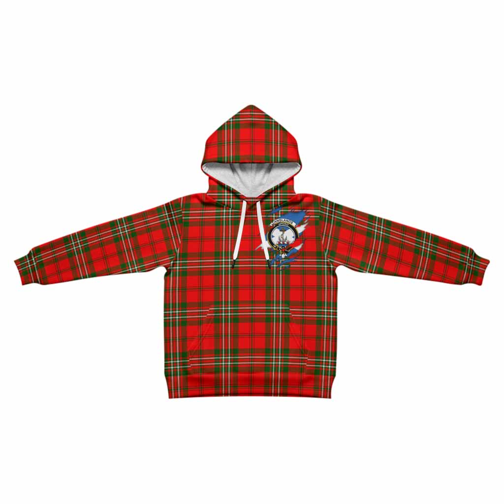 Langlands Clan Crest In Me Tartan Kid Hoodie Scotland Flag Style