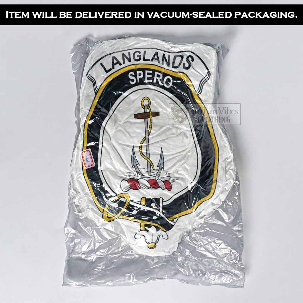 Langlands Clan Crest Shaped Throw Pillow, Scottish Clan Badge Decorative Pillow