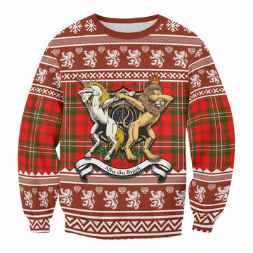 Langlands Clan Tartan Crest Christmas Sweatshirt Coat of Arms Funny Style
