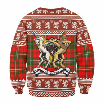 Langlands Clan Tartan Crest Christmas Sweatshirt Coat of Arms Funny Style