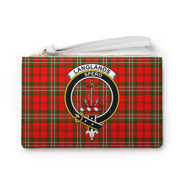 Langlands Family Crest Tartan Clutch Bag