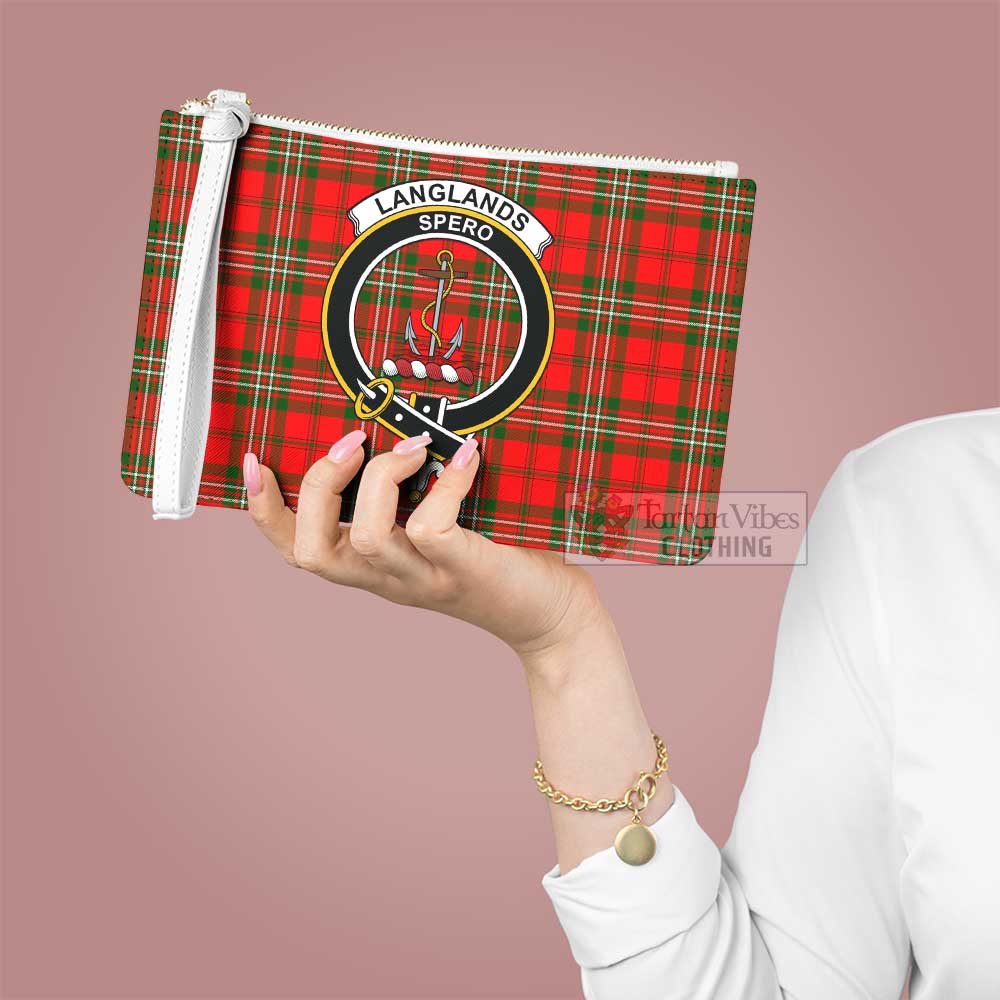 Tartan Vibes Clothing Langlands Family Crest Tartan Clutch Bag