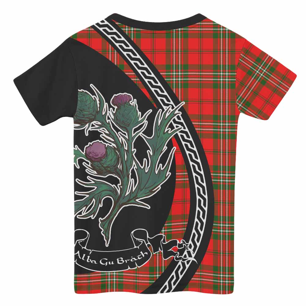 Langlands Family Crest Tartan Kid T-shirt Alba Thistle Inspired - Tartan Vibes Clothing