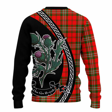 Langlands Family Crest Tartan Knitted Sweater Alba Thistle Inspired - Tartan Vibes Clothing