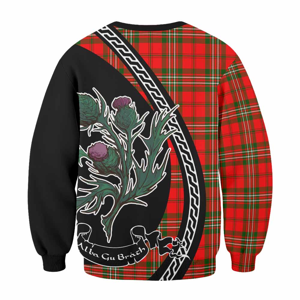 Langlands Family Crest Tartan Sweatshirt Alba Thistle Inspired - Tartan Vibes Clothing