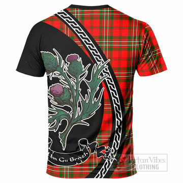 Langlands Family Crest Tartan T-Shirt Alba Thistle Inspired - Tartan Vibes Clothing