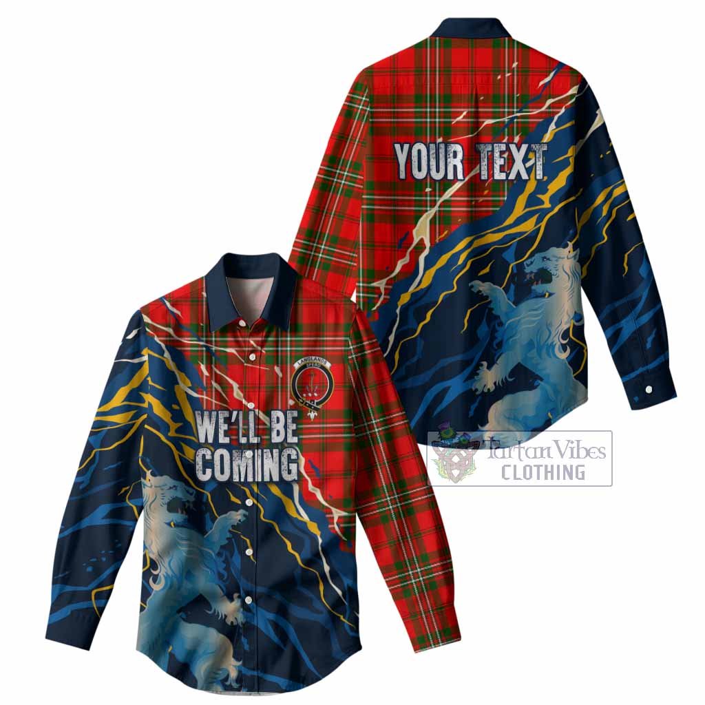 Langlands Scotland Tartan Women Casual Shirt WC2026 Football - We'll Be Coming