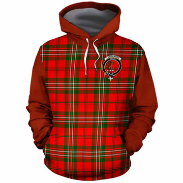 Langlands Tartan Accent Cotton Hoodie with Family Crest