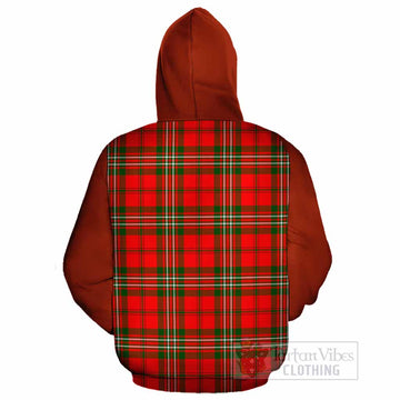 Langlands Tartan Accent Cotton Hoodie with Family Crest