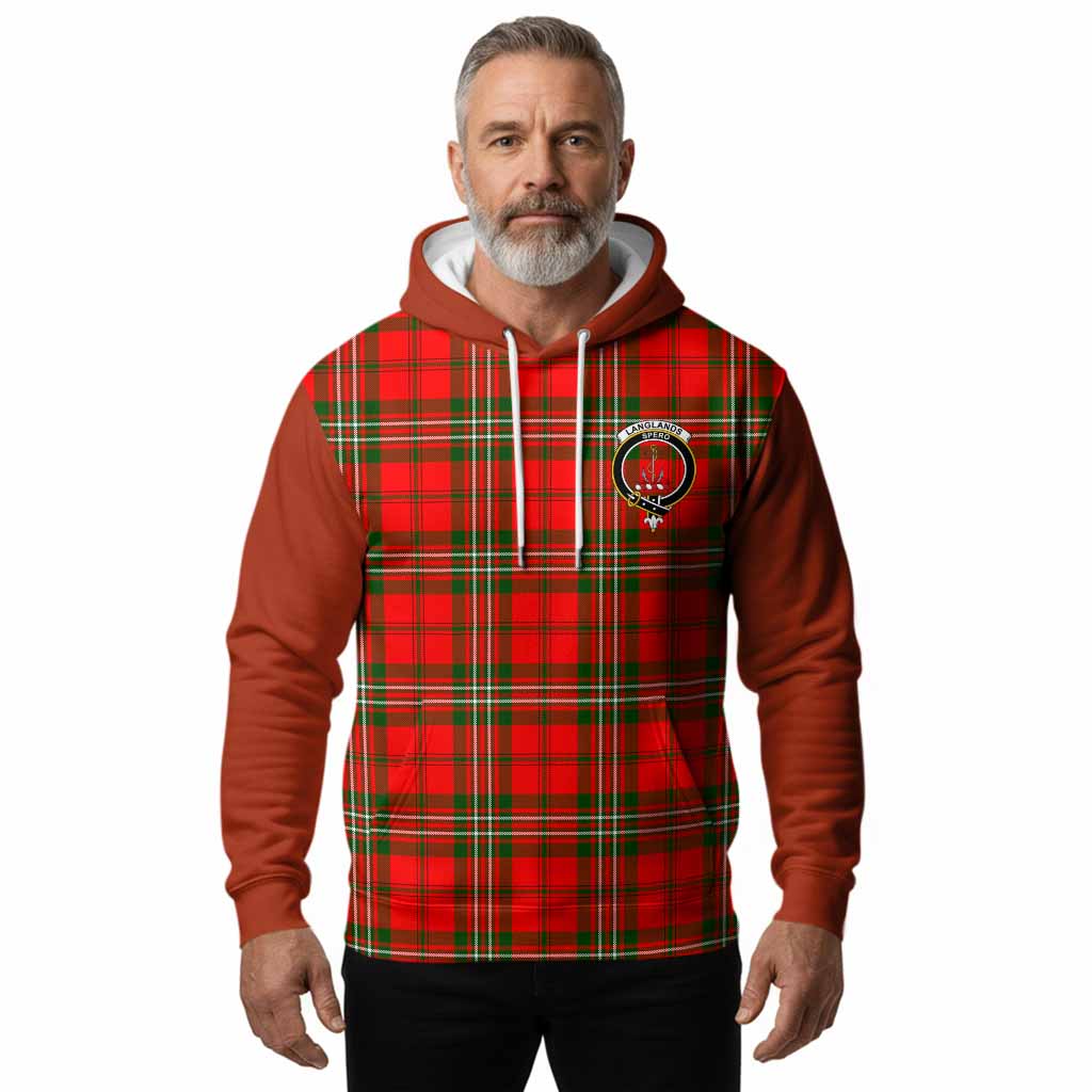 Langlands Tartan Accent Hoodie with Family Crest