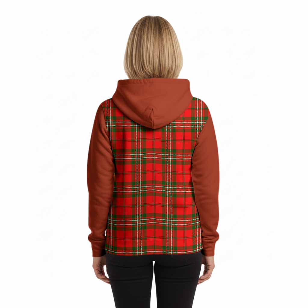 Langlands Tartan Accent Hoodie with Family Crest