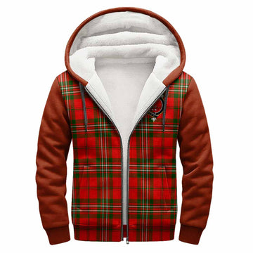 Langlands Tartan Accent Sherpa Hoodie with Family Crest