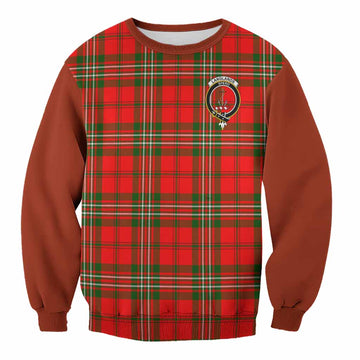 Langlands Tartan Accent Sweatshirt with Family Crest