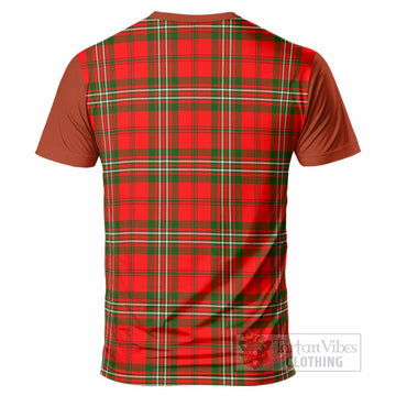 Langlands Tartan Accent T-Shirt with Family Crest