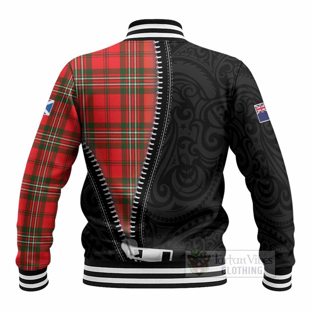 Langlands Tartan Baseball Jacket New Zealand Pattern Unique Zipper Stylized