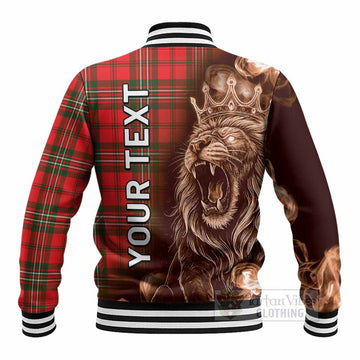 Langlands Tartan Baseball Jacket Roaring Lion Heritage