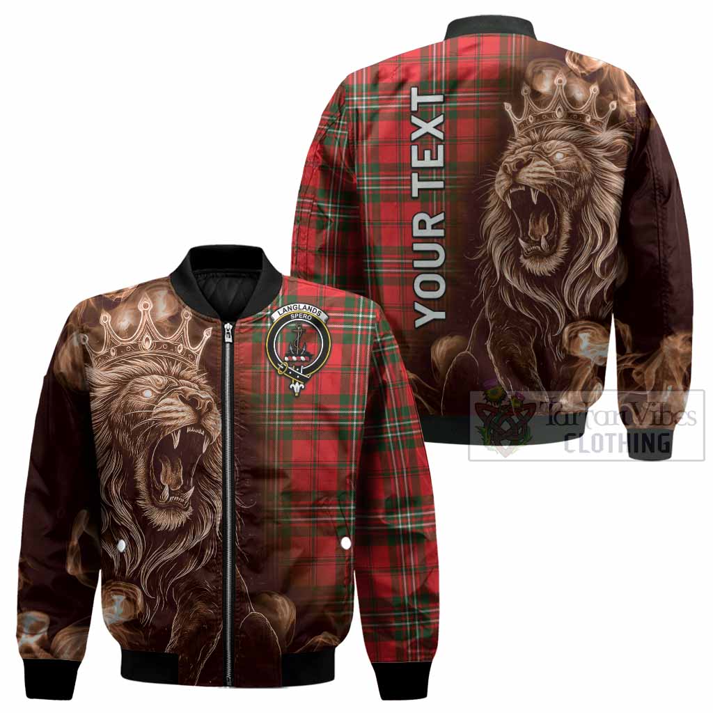 Langlands Tartan Bomber Jacket Roaring Lion Heritage