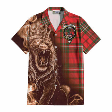 Langlands Tartan Cotton Hawaiian Shirt Roaring Lion Heritage