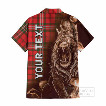 Langlands Tartan Cotton Hawaiian Shirt Roaring Lion Heritage