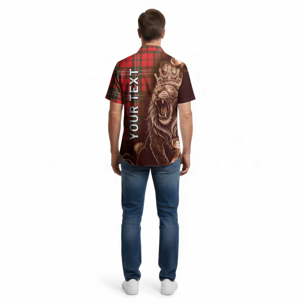 Langlands Tartan Cotton Hawaiian Shirt Roaring Lion Heritage
