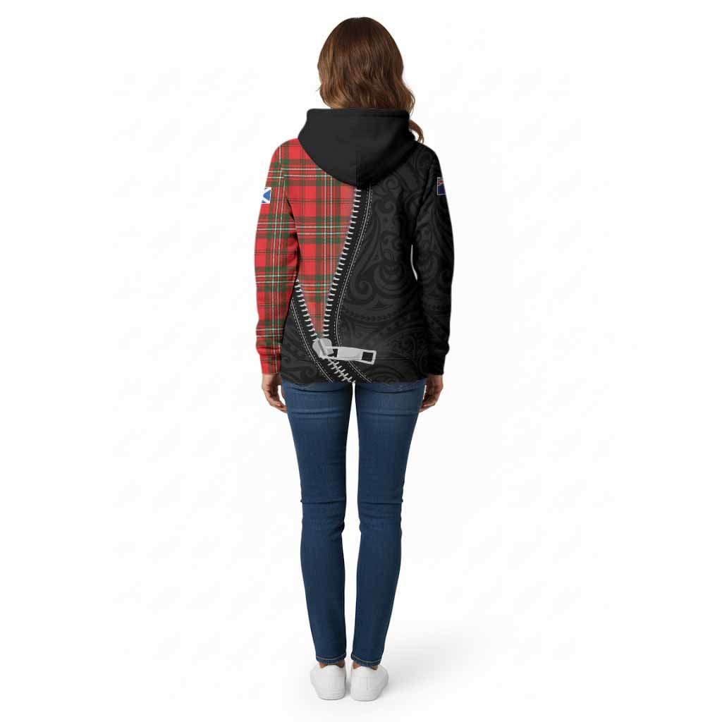Langlands Tartan Cotton Hoodie New Zealand Pattern Unique Zipper Stylized