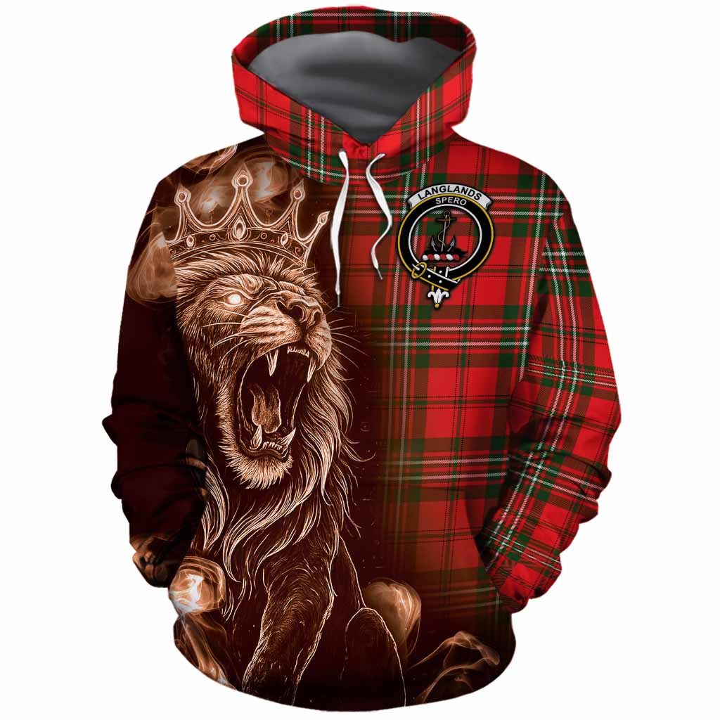 Langlands Tartan Cotton Hoodie Roaring Lion Heritage