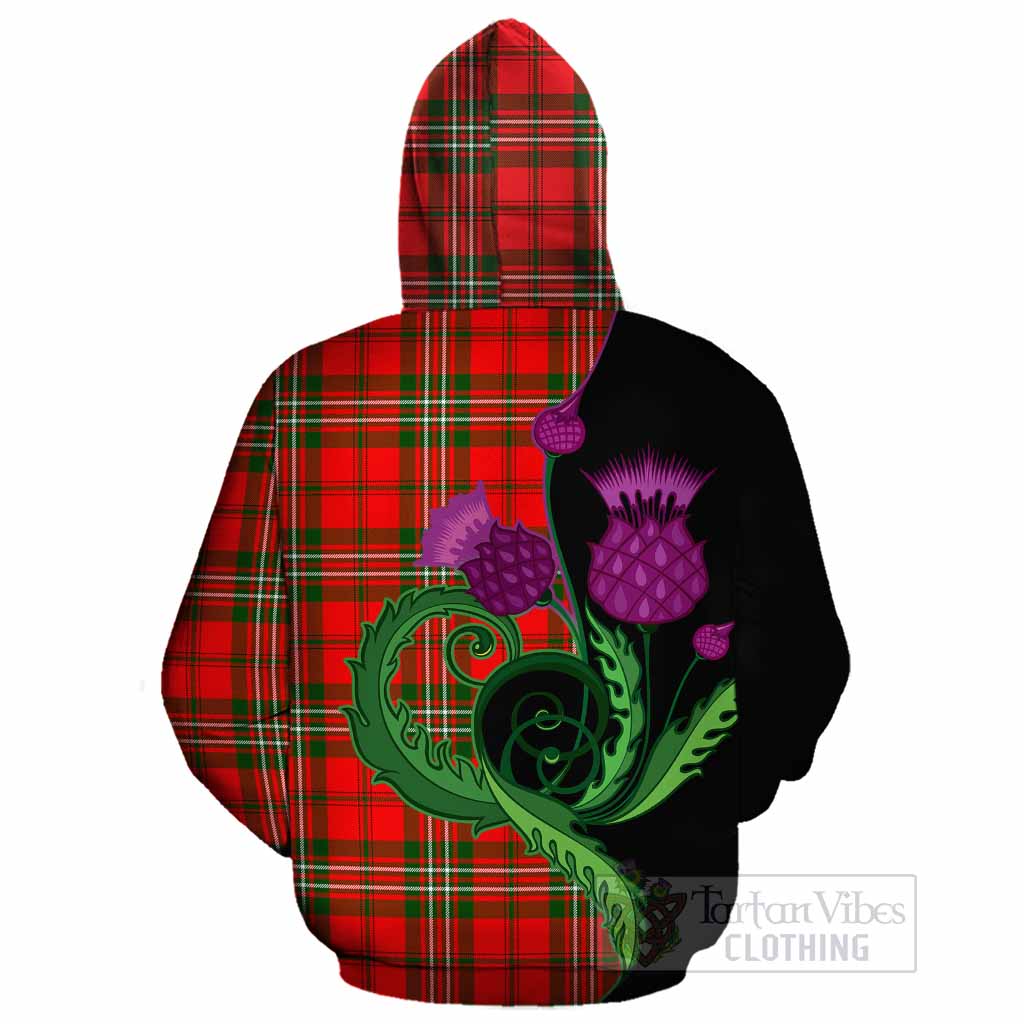 Langlands Tartan Cotton Hoodie Traditional Scottish Thistle