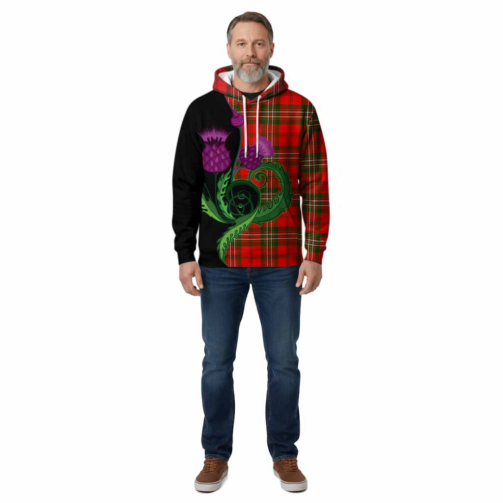Langlands Tartan Cotton Hoodie Traditional Scottish Thistle