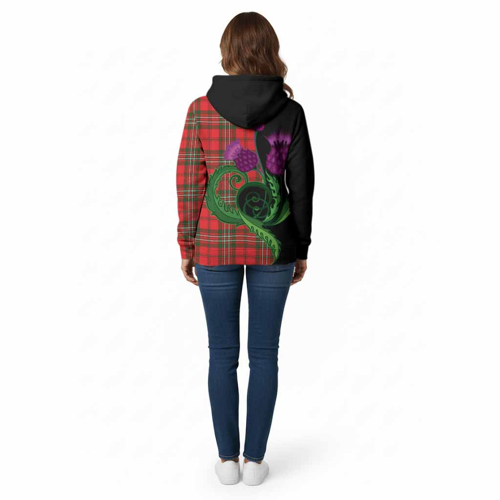 Langlands Tartan Cotton Hoodie Traditional Scottish Thistle