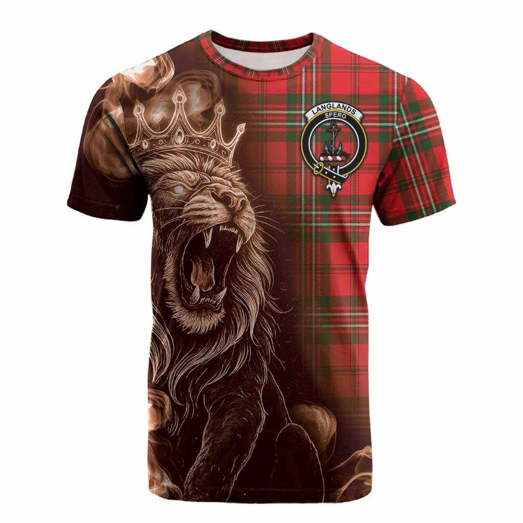 Langlands Tartan Cotton T-shirt Roaring Lion Heritage