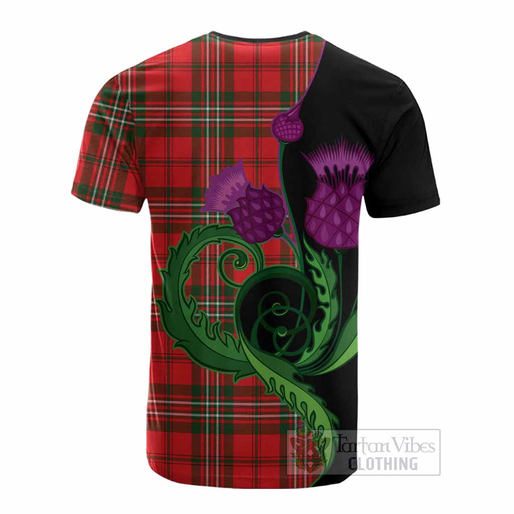 Langlands Tartan Cotton T-shirt Traditional Scottish Thistle