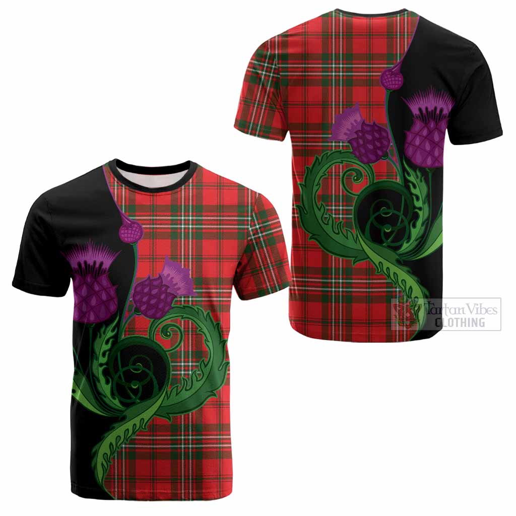 Langlands Tartan Cotton T-shirt Traditional Scottish Thistle