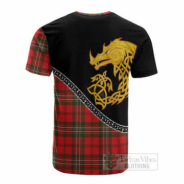 Langlands Tartan Crest Cotton T-shirt Legendary Dragon Knot Half Style