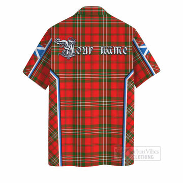 Langlands Tartan Crest Hawaiian Shirt Scotland Coat of Arm Flag Style