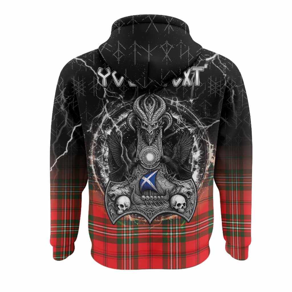 Langlands Tartan Crest Hoodie Celtic Odin's Raven Legacy