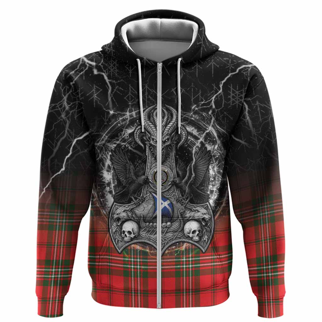 Langlands Tartan Crest Hoodie Celtic Odin's Raven Legacy