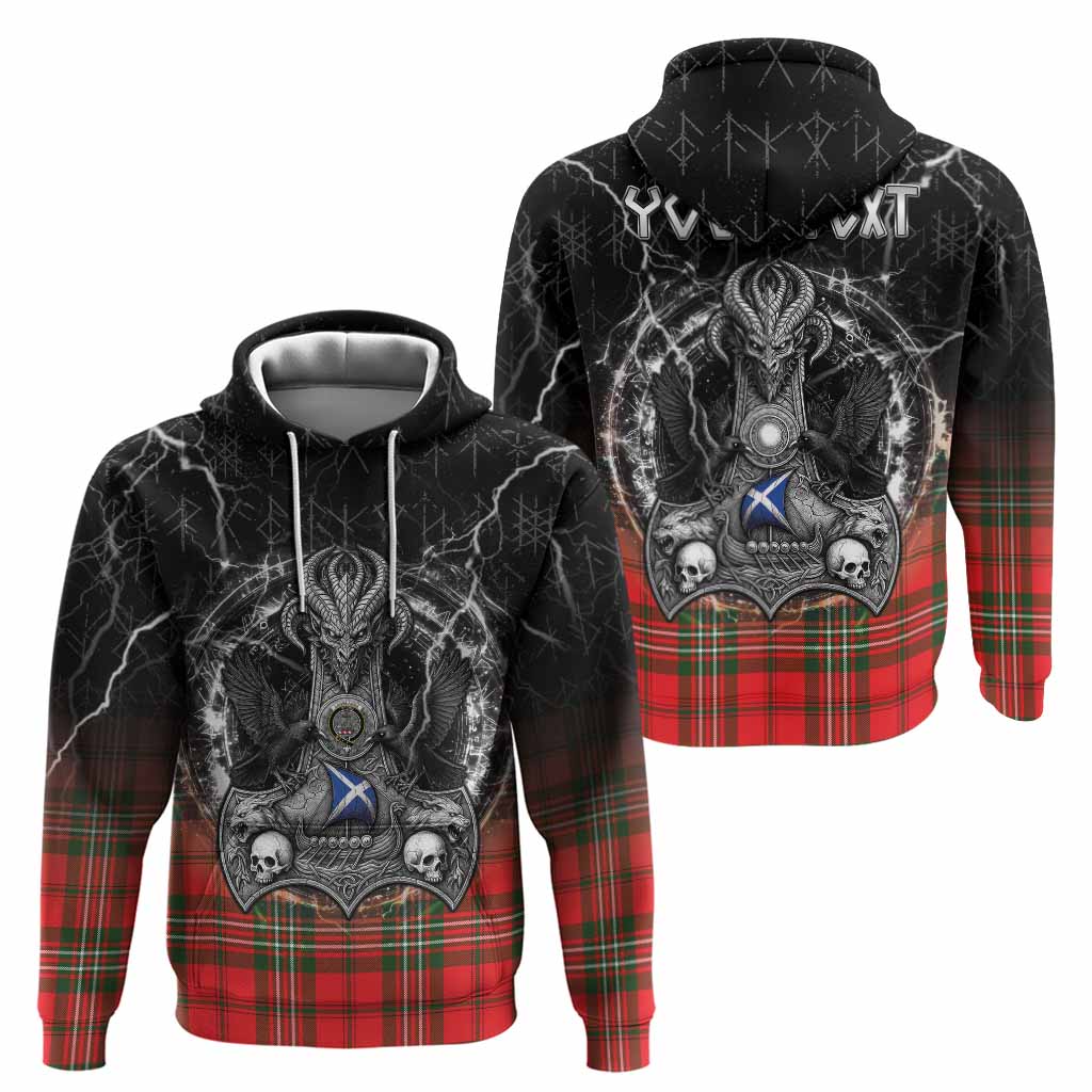 Langlands Tartan Crest Hoodie Celtic Odin's Raven Legacy