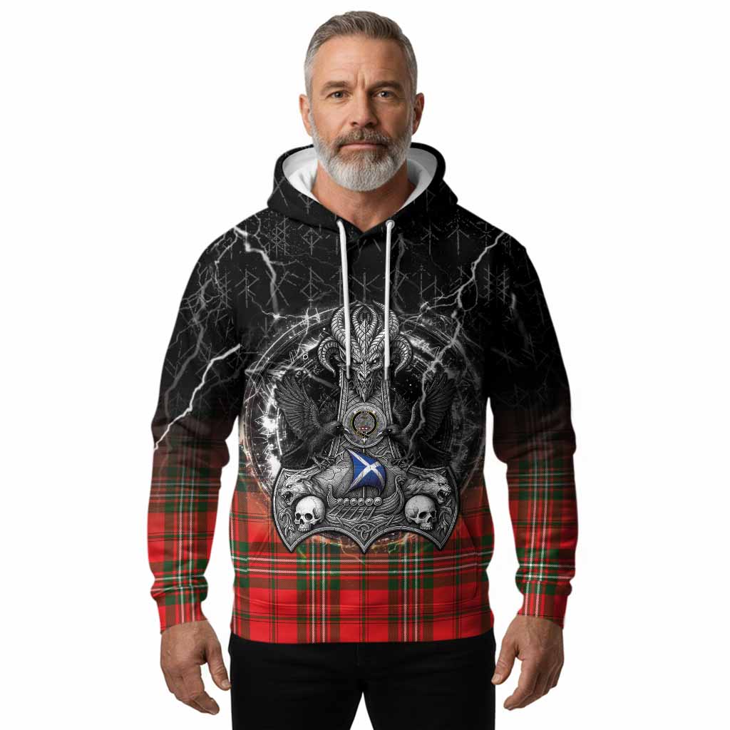 Langlands Tartan Crest Hoodie Celtic Odin's Raven Legacy