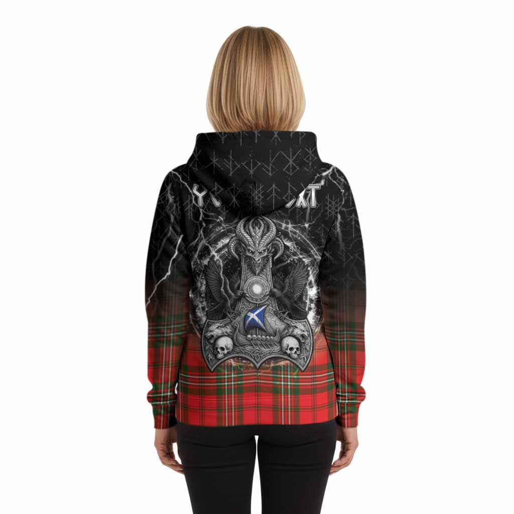 Langlands Tartan Crest Hoodie Celtic Odin's Raven Legacy