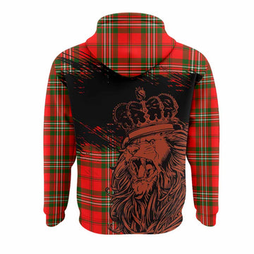 Langlands Tartan Crest Hoodie Crowned Lion Heritage Style