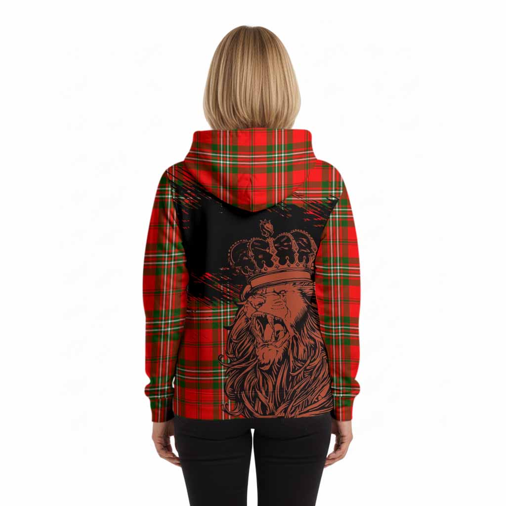 Langlands Tartan Crest Hoodie Crowned Lion Heritage Style