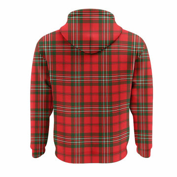 Langlands Tartan Crest Hoodie Ferocious Lion Style