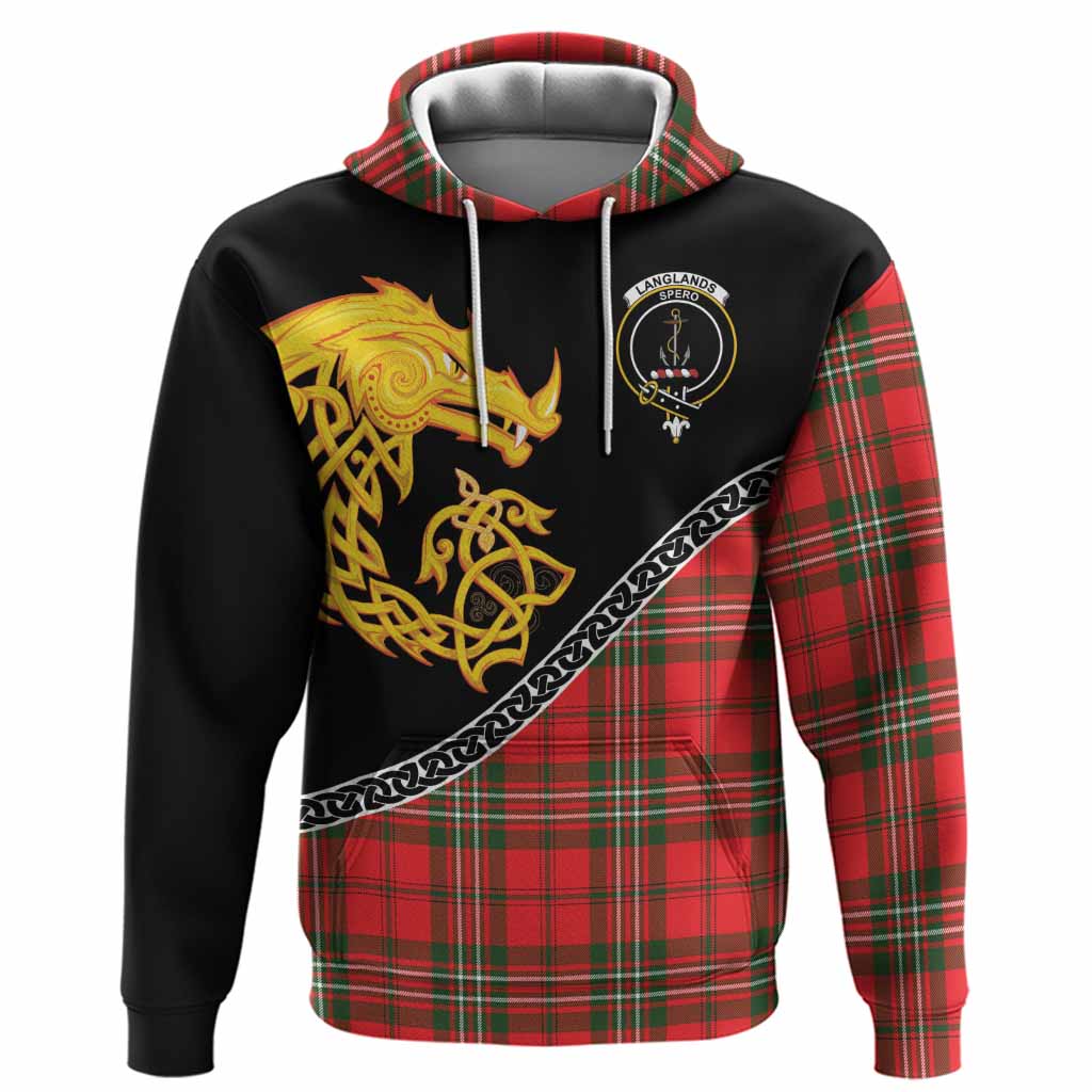 Langlands Tartan Crest Hoodie Legendary Dragon Knot Half Style