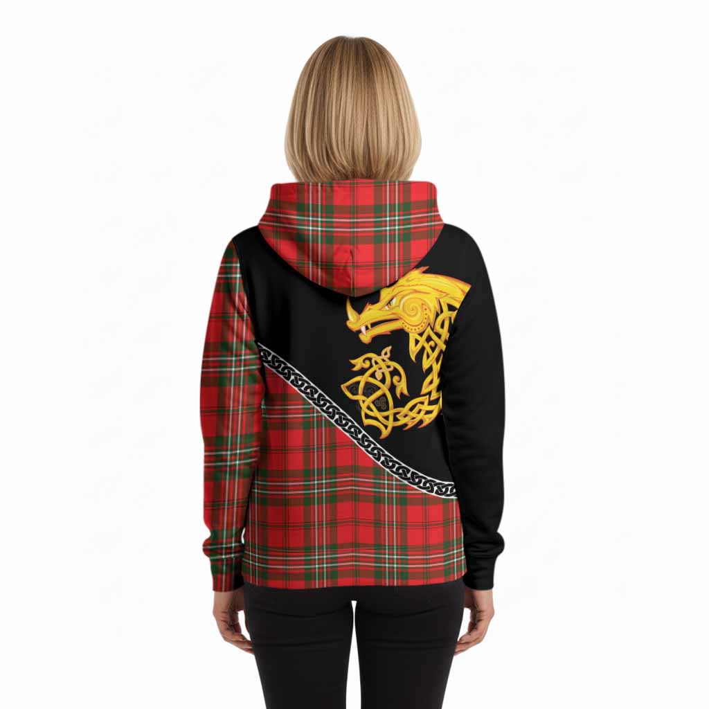 Langlands Tartan Crest Hoodie Legendary Dragon Knot Half Style