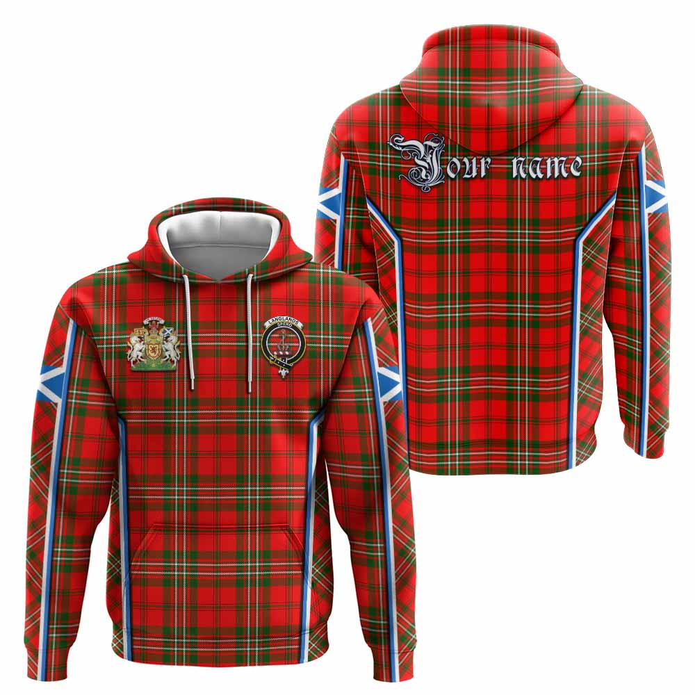 Langlands Tartan Crest Hoodie Scotland Coat of Arm Flag Style - Tartan Vibes Clothing