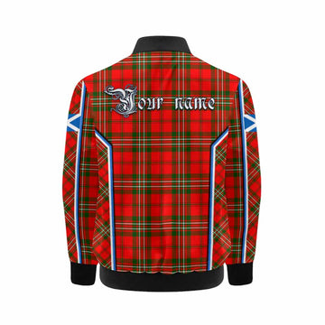 Langlands Tartan Crest Kid Bomber Jacket Scotland Coat of Arm Flag Style - Tartan Vibes Clothing